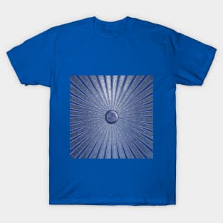 Blue glittery sparkles vintage sun rays retro T-Shirt